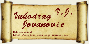 Vukodrag Jovanović vizit kartica